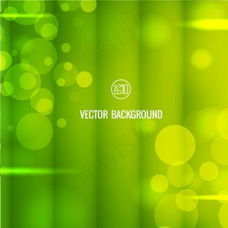 抽象模糊的绿色背景与背景光