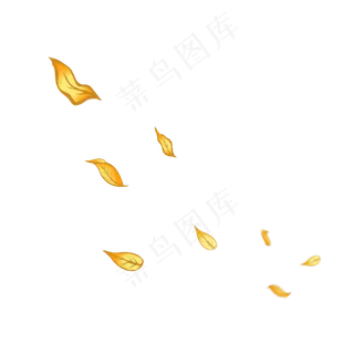 黄色落叶秋天风景素材