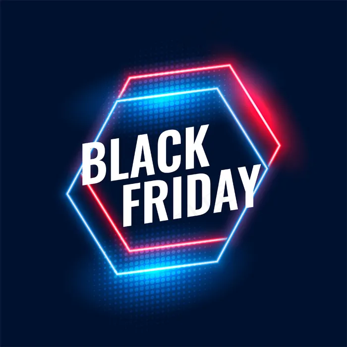 黑色星期五几何霓虹背景eps,ai矢量模版下载