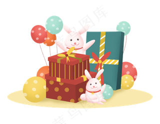 中秋节节日中秋佳节小兔子玉兔礼