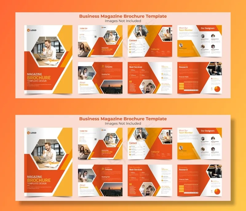 商业杂志宣传册模板eps,ai矢量模版下载