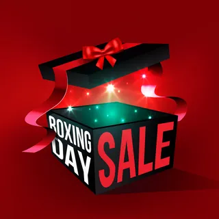 带开放式礼盒的现实节礼日大减价