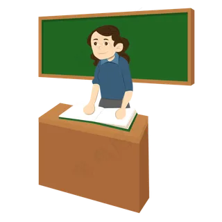 手绘矢量教师节扁平老师人物