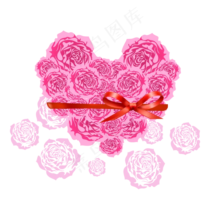 矢量免扣花朵爱心(4167*4167px 300 dpi )ai矢量模版下载