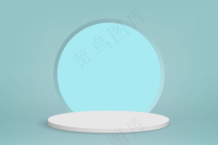 带讲台、化妆品展示背景的最小场景