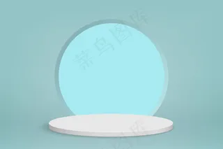 带讲台、化妆品展示背景的最小场景