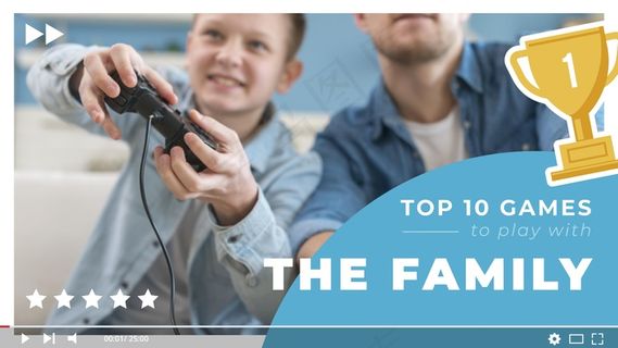 视频游戏youtube缩略图模板