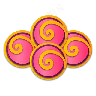 中秋节剪纸云纹装饰