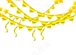 元旦快乐金色吊饰