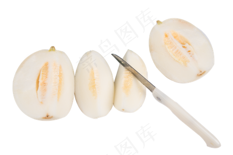 香瓜切片带刀俯视组合