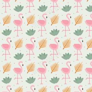 五彩火烈鸟图案