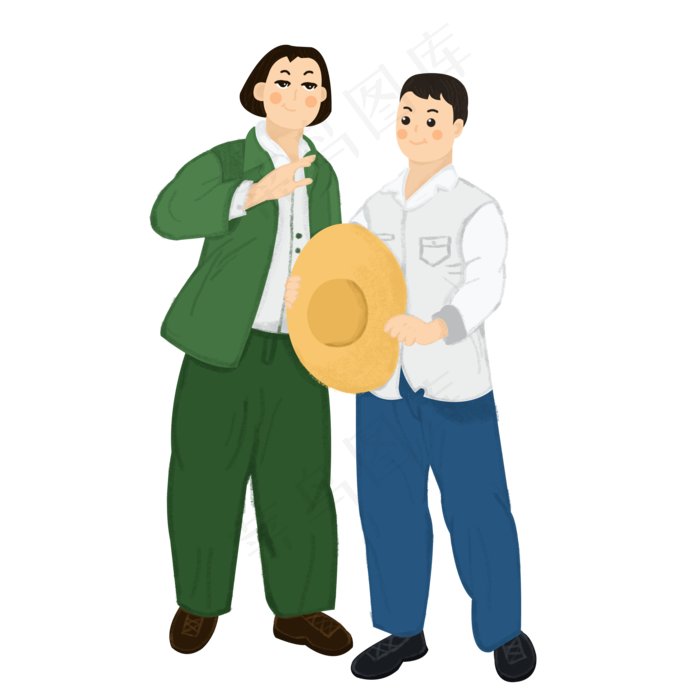 国庆节军人形象元素(2000X2000(DPI:300))psd模版下载