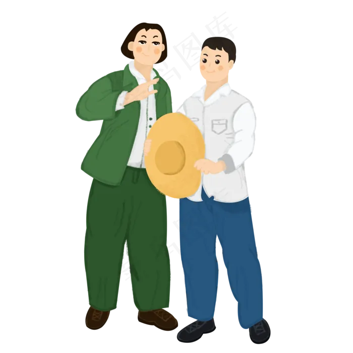 国庆节军人形象元素