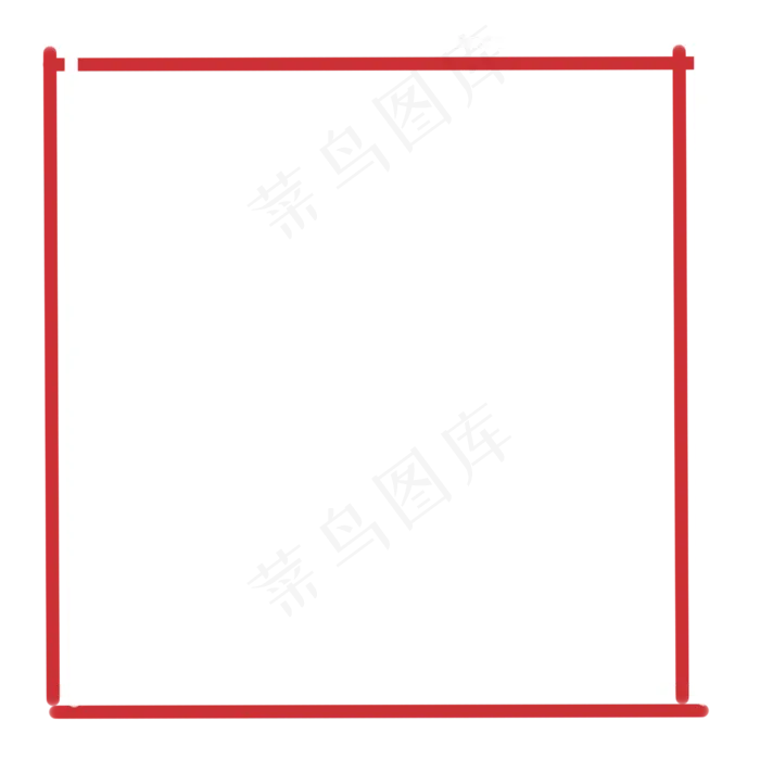 简约红白装饰边框(2000X2000(DPI:299))psd模版下载