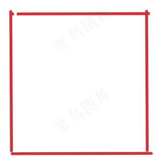 简约红白装饰边框