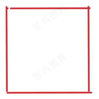 简约红白装饰边框