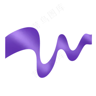 深紫色七夕情人节彩带丝带飘带