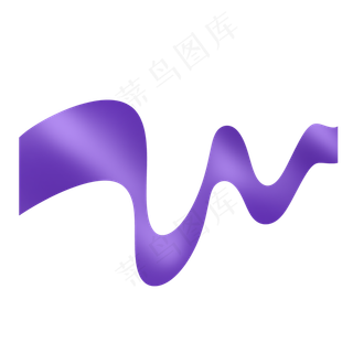 深紫色七夕情人节彩带丝带飘带