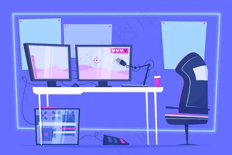 卡通游戏室插图 卡通游戏室插图