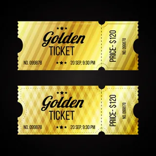 复古金卡套票模板