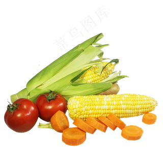 玉米西红柿胡萝卜蔬菜组合