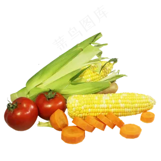 玉米西红柿胡萝卜蔬菜组合