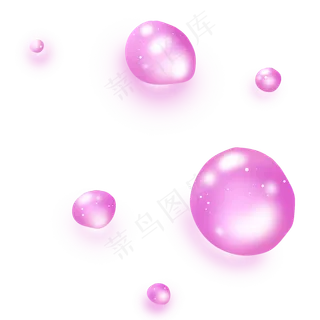 紫色粉色情人节七夕气泡