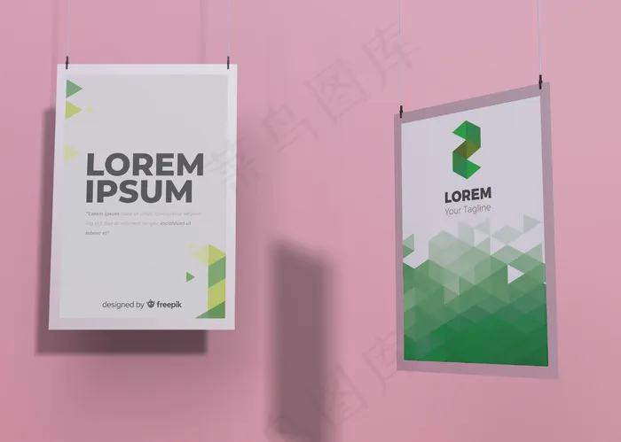 悬挂模型样机宣传单,DM传单设计模板psd模版下载