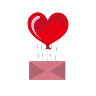 七夕节主题卡通手绘表白爱心信封