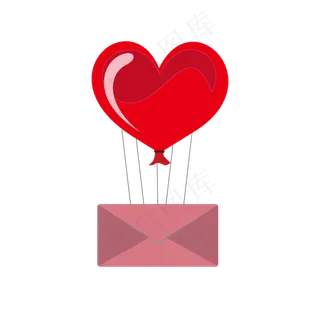 七夕节主题卡通手绘表白爱心信封