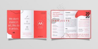 抽象三折页小册子