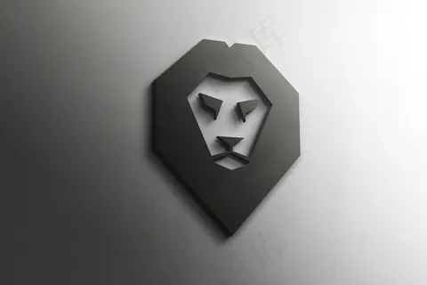 3d狮子标志模型样机