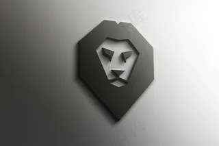 3d狮子标志模型样机