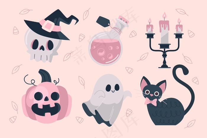 万圣节元素系列平面设计
