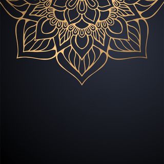金色矢量豪华装饰曼荼罗设计背景