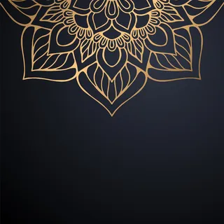 金色矢量豪华装饰曼荼罗设计背景