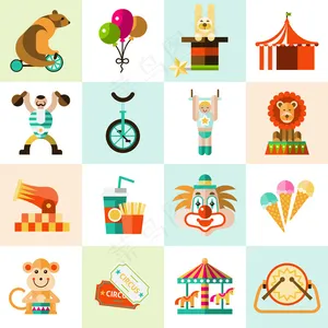马戏团图标集