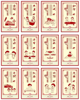 *核心价值观挂图