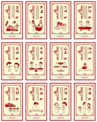 *核心价值观挂图