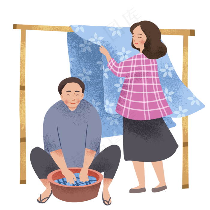 七夕晾衣服节日