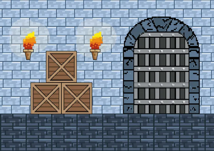 街机游戏世界与像素场景eps,ai矢量模版下载