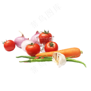 番茄胡萝卜辣椒洋葱大蒜