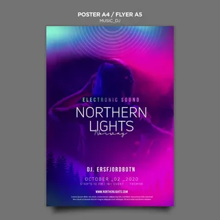 音乐dj海报模板概念
