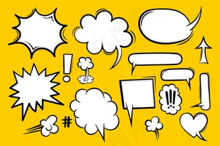 漫画书以波普艺术的风格设置了文字演讲泡泡。