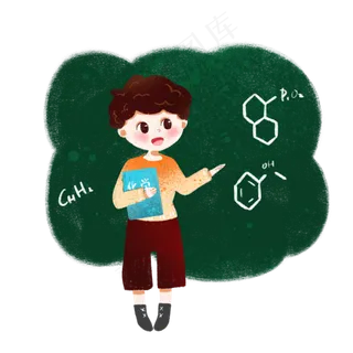 在黑板前讲课的化学老师 在黑板前讲课的化学老师