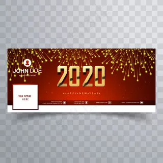 庆祝2020新年封面横幅banner铁板