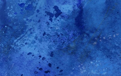 水彩画中的蓝色污渍和水滴 水彩画中的蓝色污渍和水滴