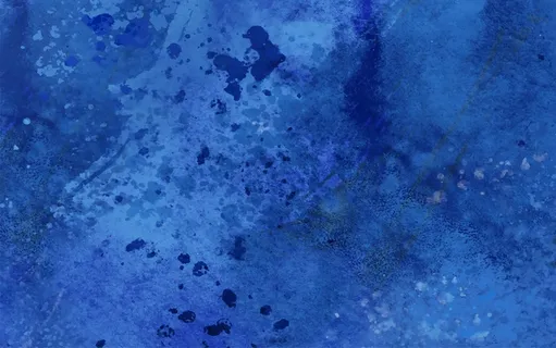 水彩画中的蓝色污渍和水滴 水彩画中的蓝色污渍和水滴