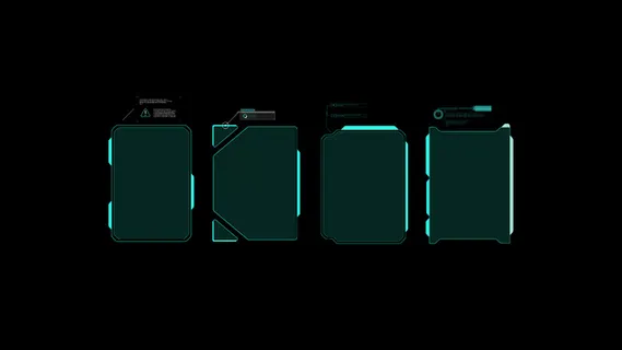 未来派vr抬头显示器。科幻头盔hud。