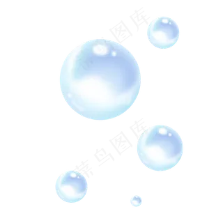 淡蓝色圆形晶莹气泡